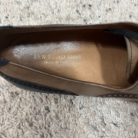 Vintage San Remo Dress Oxfords Shoes Wingtip Captoe 2 Tone main image 4